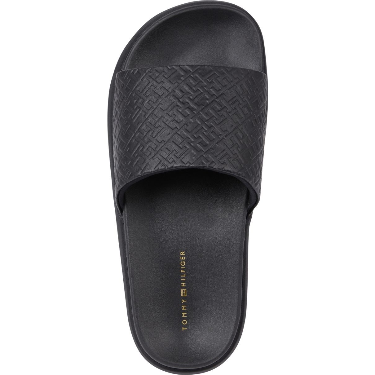 TOMMY HILFIGER Guminės šlepetės moterims, Juoda, Platform pool slide 3