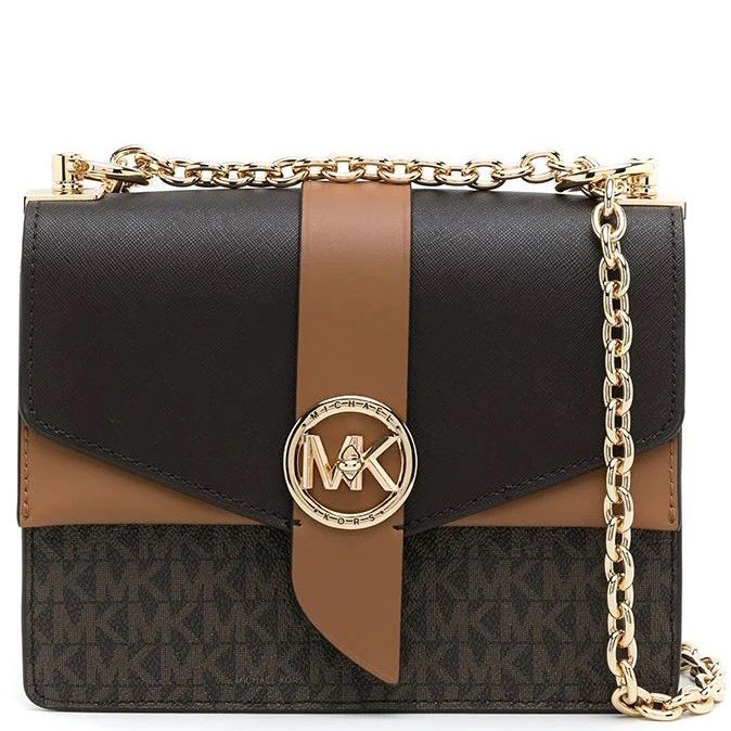 MICHAEL KORS Rankinė per petį moterims, Ruda, Greenwich crossbody bag 1