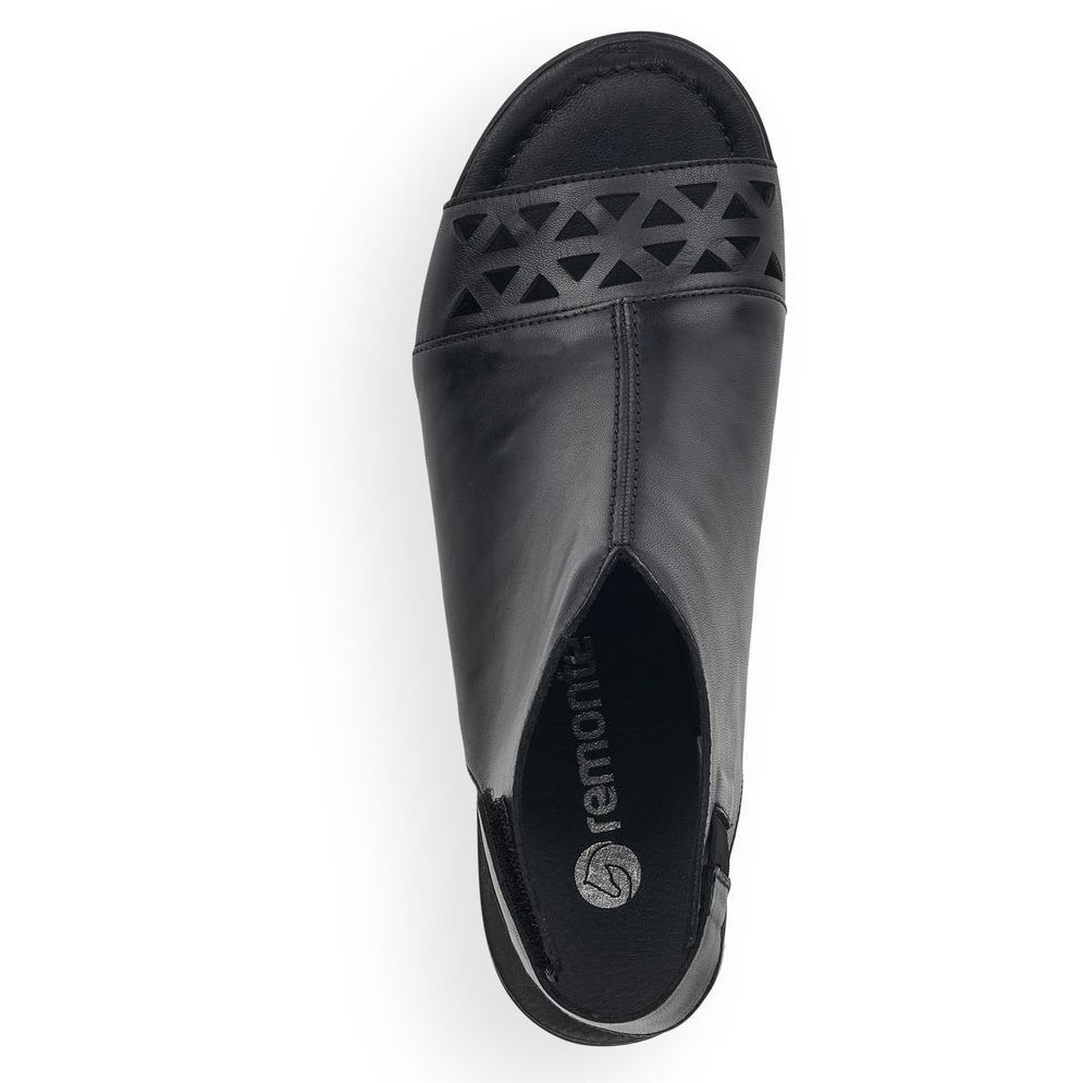 REMONTE Basutės moterims, Juoda, SANDALS 5