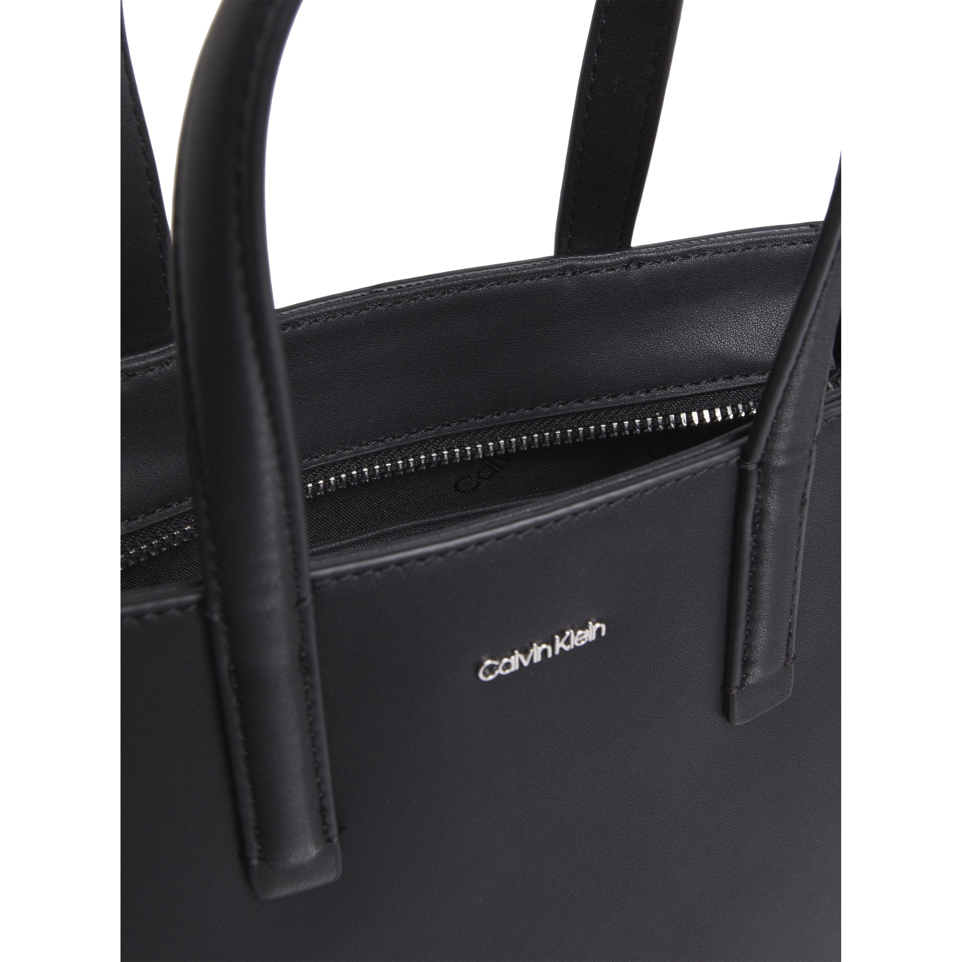 CALVIN KLEIN Pirkinių krepšys moterims, Juoda, Must small tote 4