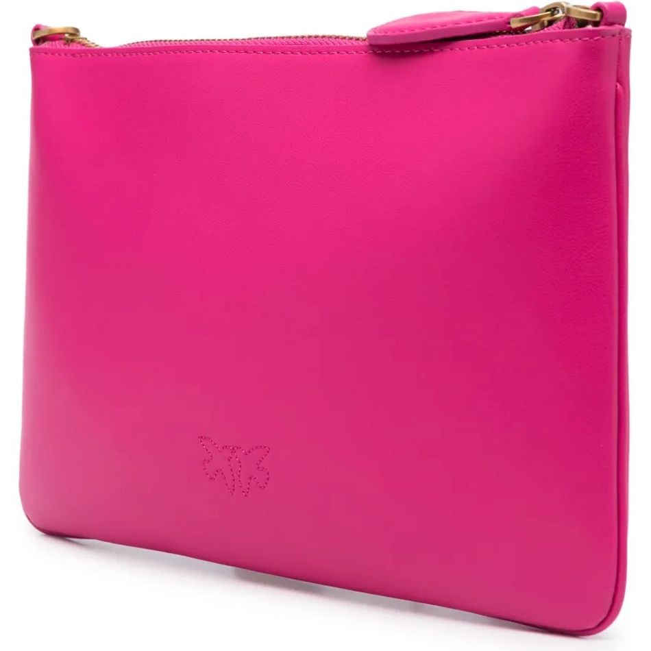 PINKO Delninukė moterims, Rožinė, Classic leather clutch bag 2