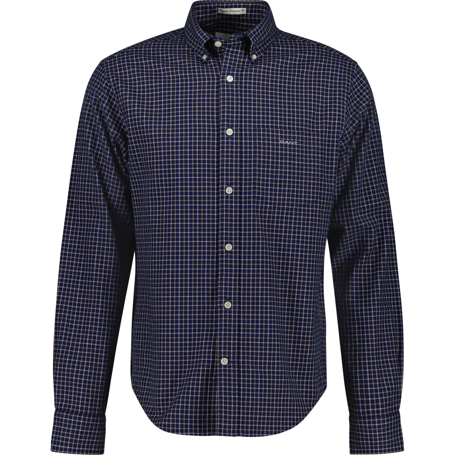 GANT Marškiniai ilgomis rankovėmis vyrams, Mėlyna, Reg jaspe tattersall shirt 1