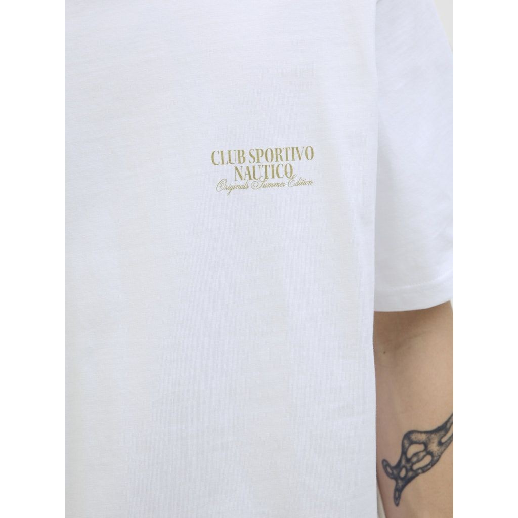 JACK & JONES Marškinėliai vyrams, Balta, Hydra photo tee 5