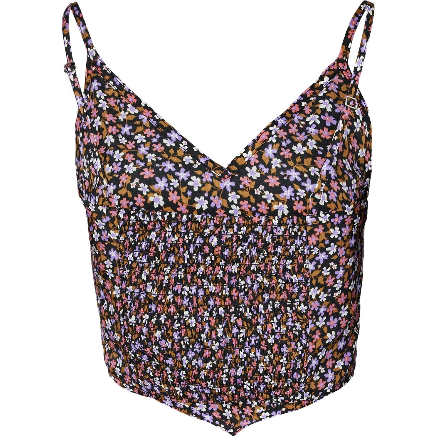 NOISY MAY Palaidinės moterims, Juoda, NMRUE SINGLET CROP TO 1