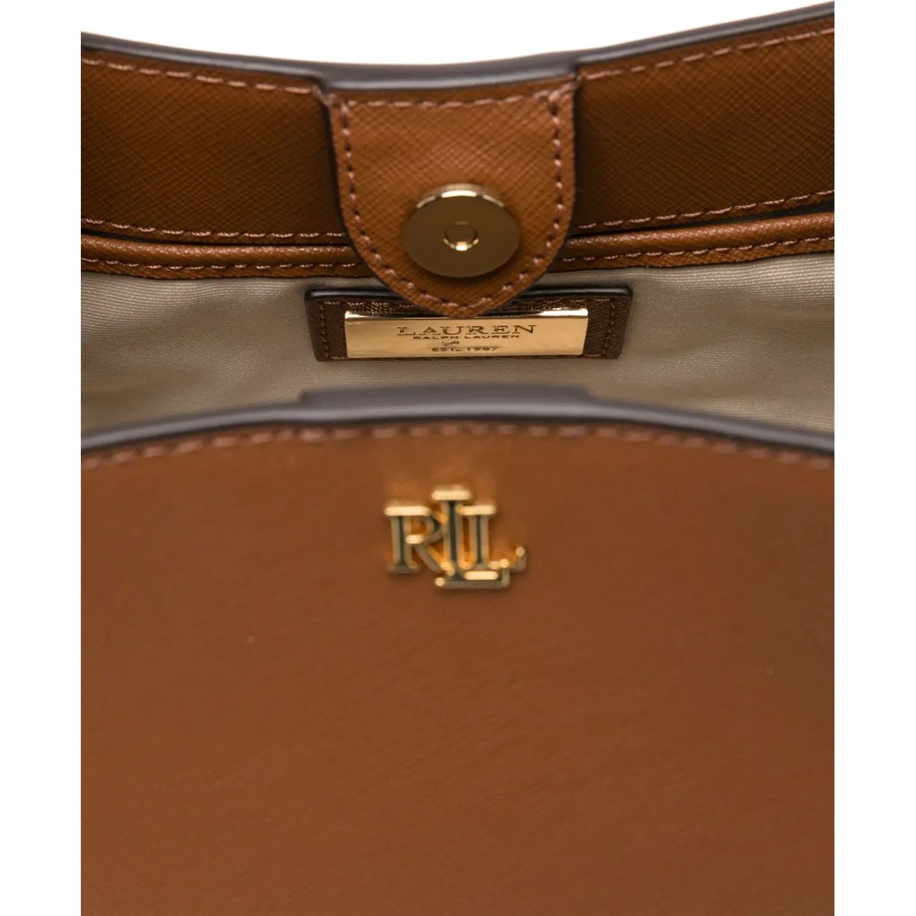 LAUREN RALPH LAUREN Rankinė per petį moterims, Ruda, Reese sm bkt bucket bag small 4