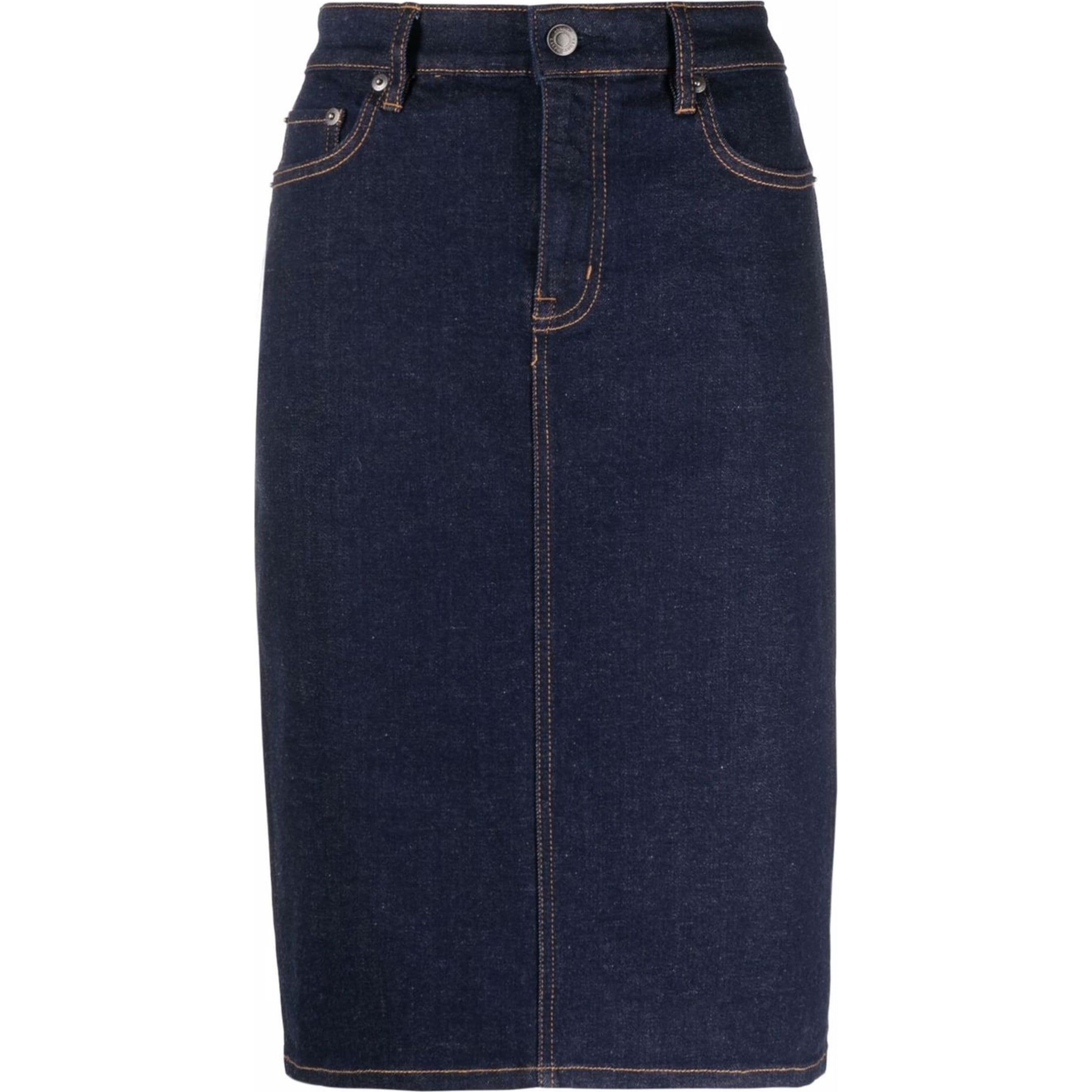 LAUREN RALPH LAUREN Midi sijonas moterims, Mėlyna, Daniela skirt