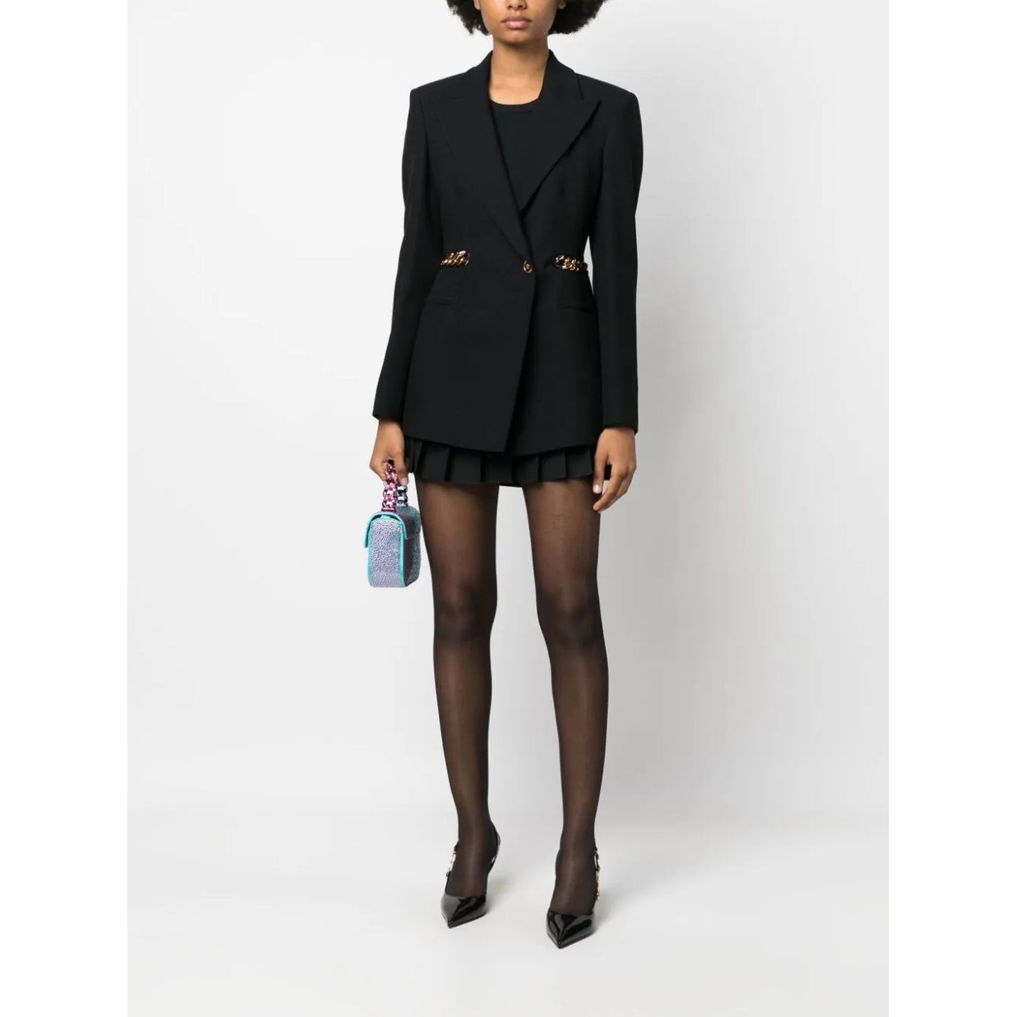 VERSACE JEANS CUTURE Mini sijonas moterims, Juoda, Mini skirt 2