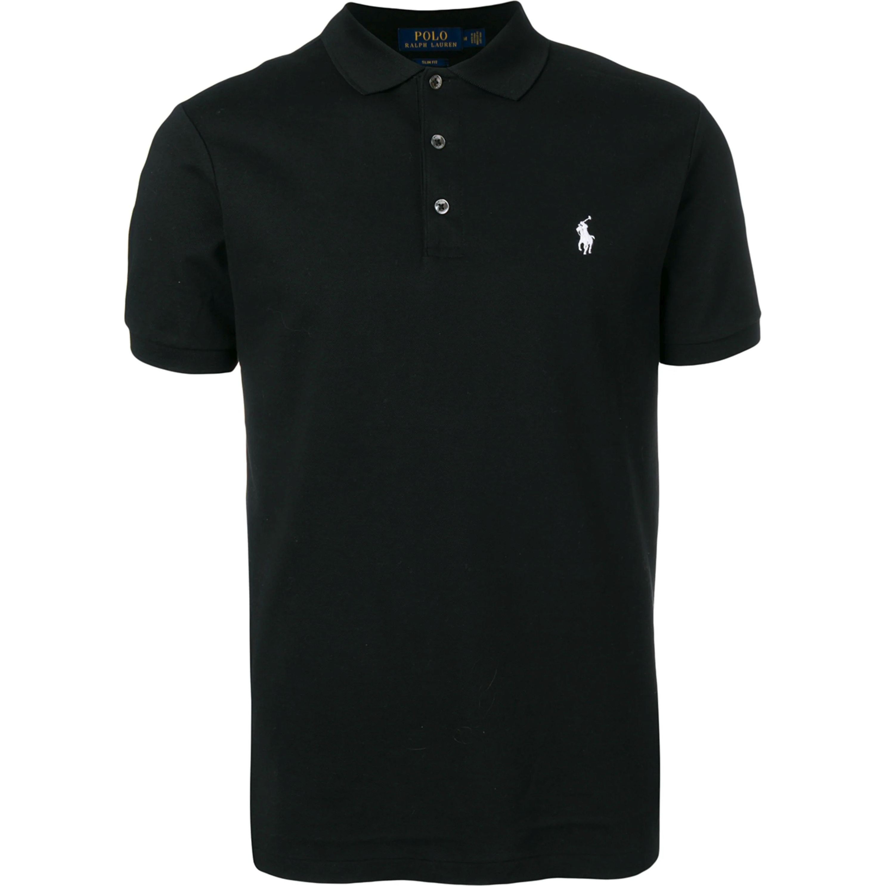 POLO RALPH LAUREN Polo marškiniai trumpos rank. vyrams, Juoda, Slim fit stretch mesh polo 1
