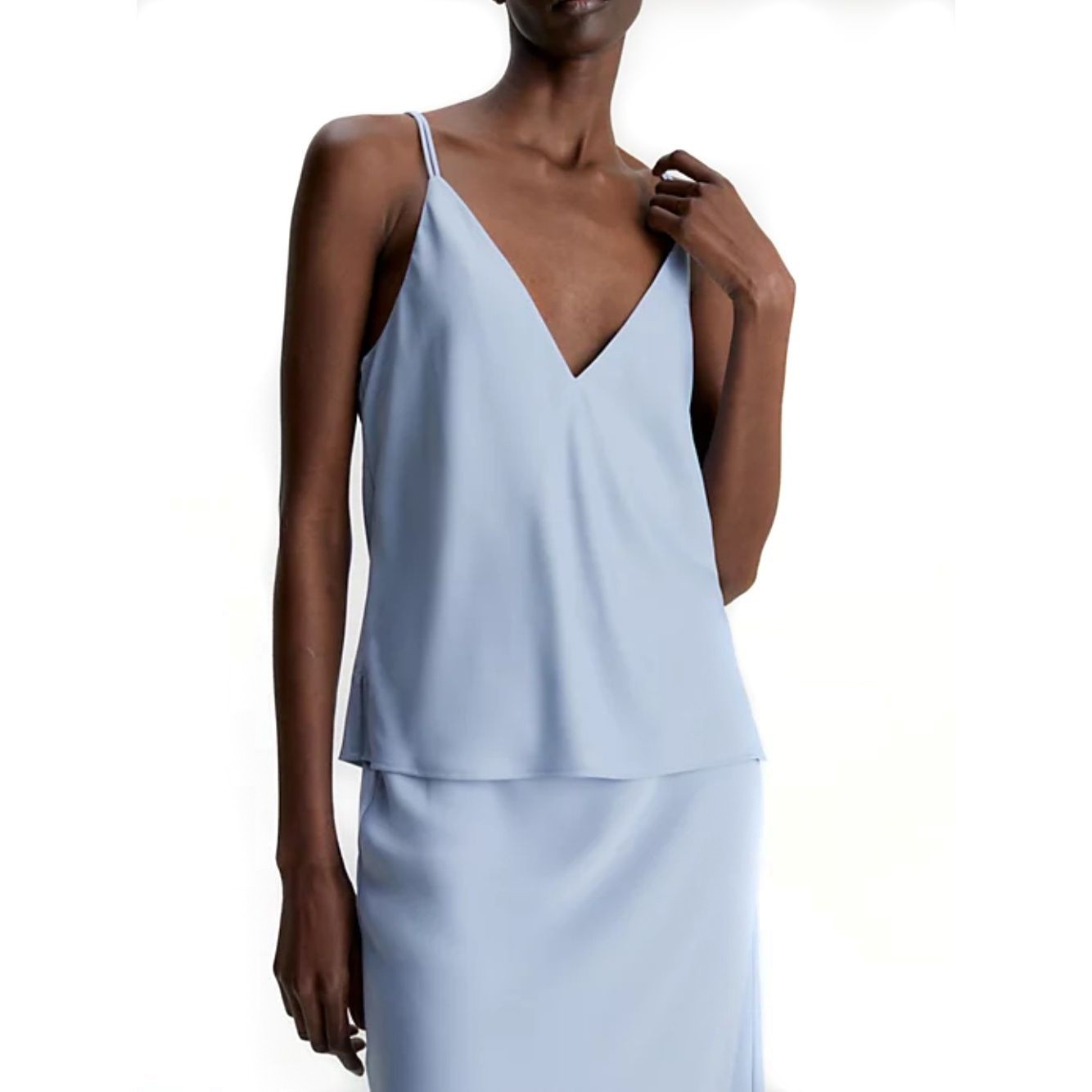 CALVIN KLEIN Palaidinės moterims, Mėlyna, Recycled cdc cami top 2