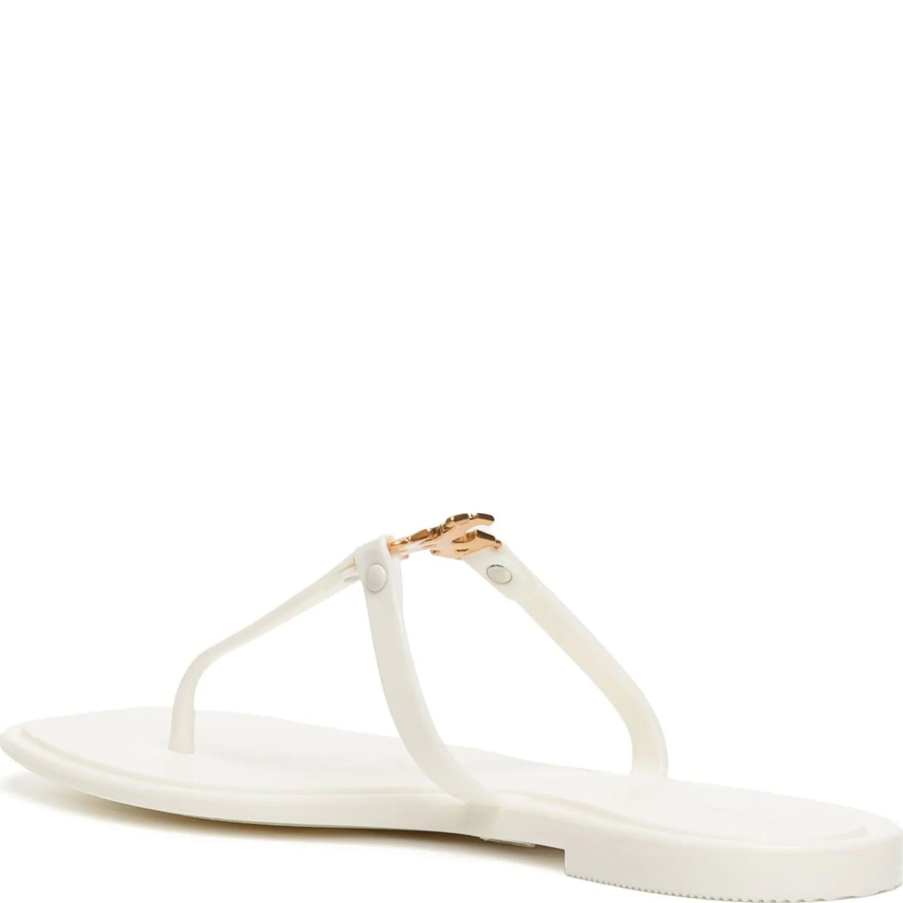 TORY BURCH Pliažo šlepetės per pirštą moterims, Balta, Roxanne jelly 3