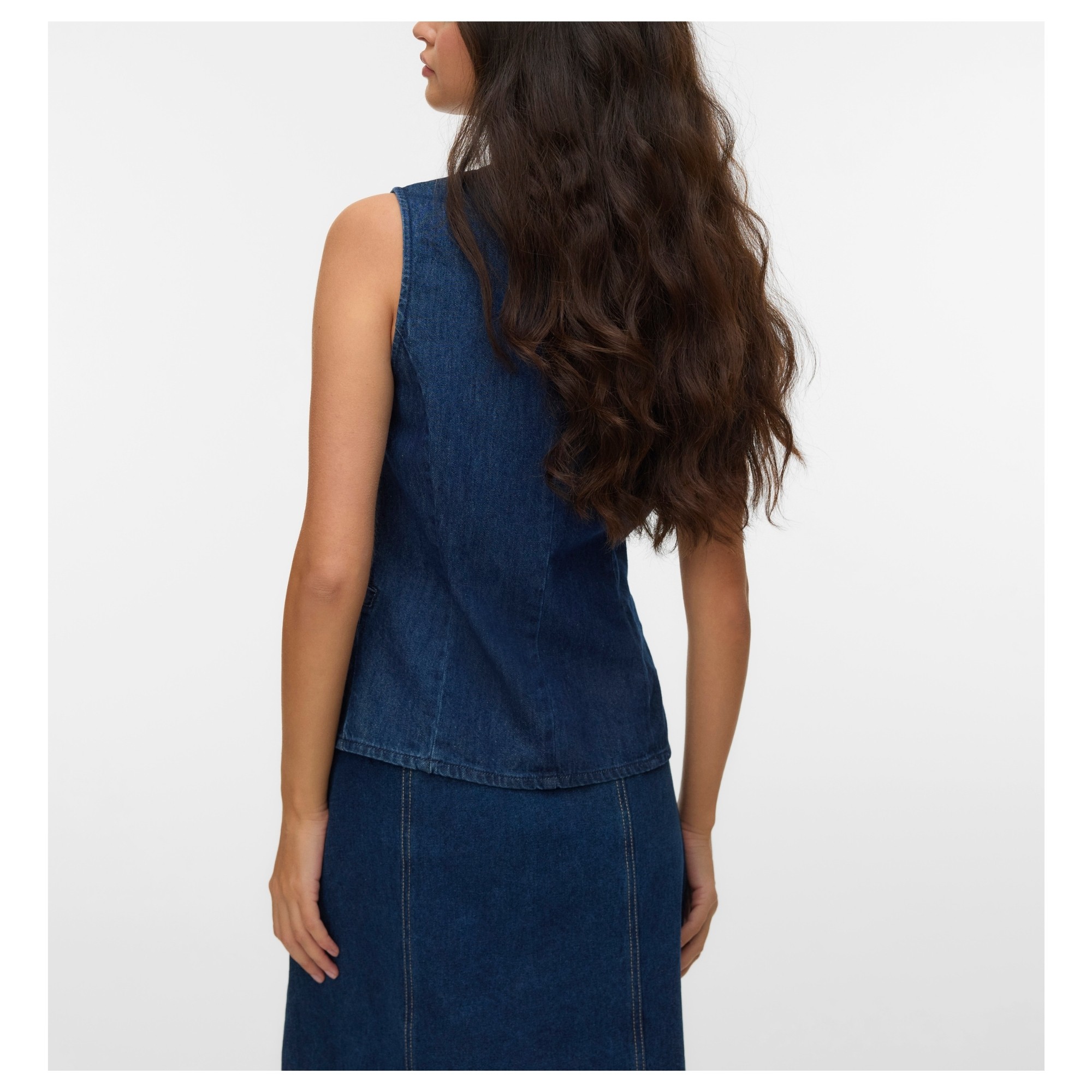 VERO MODA Liemenė moterims, Mėlyna, Vita demin 2