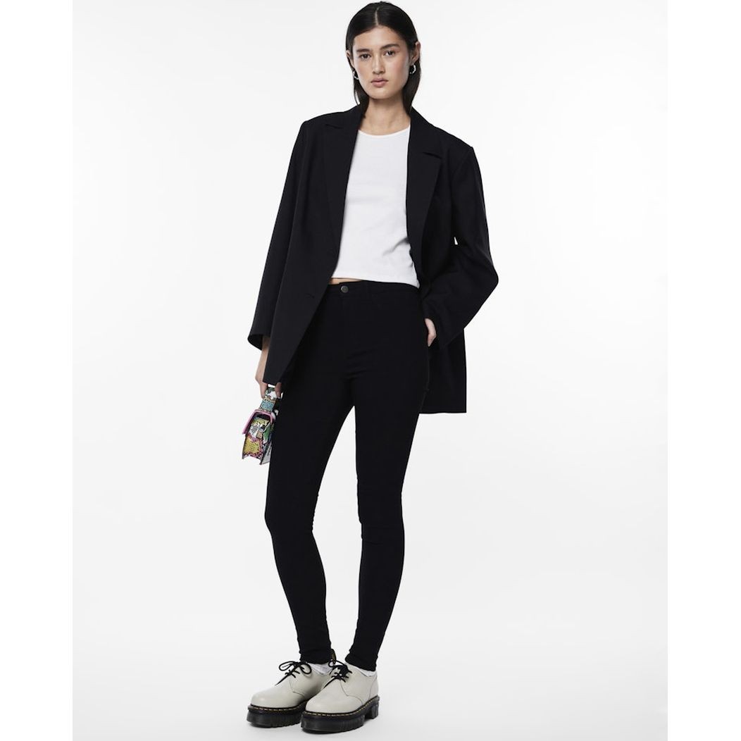 PIECES Tamprės moterims, Juoda, PCHIGHSKIN WEAR JEGG 8