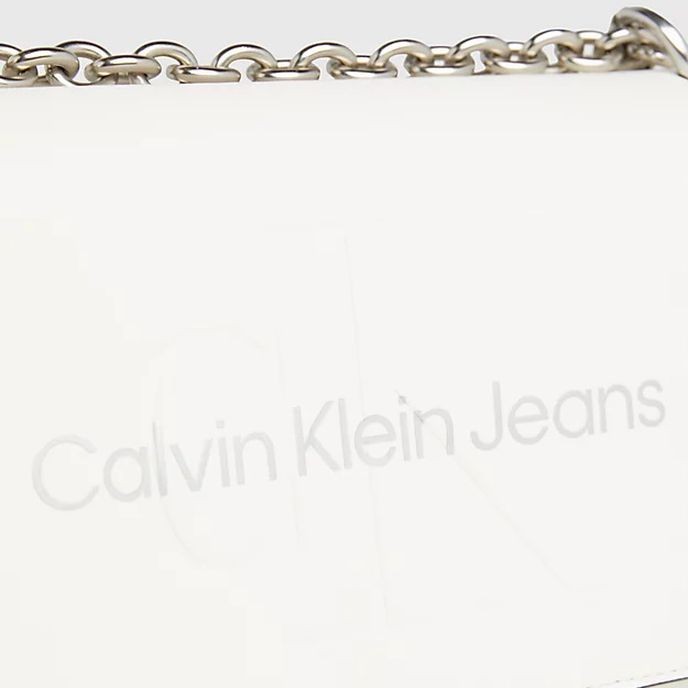 CALVIN KLEIN JEANS Rankinė per petį moterims, Balta, Sculpted flap crossbody 3