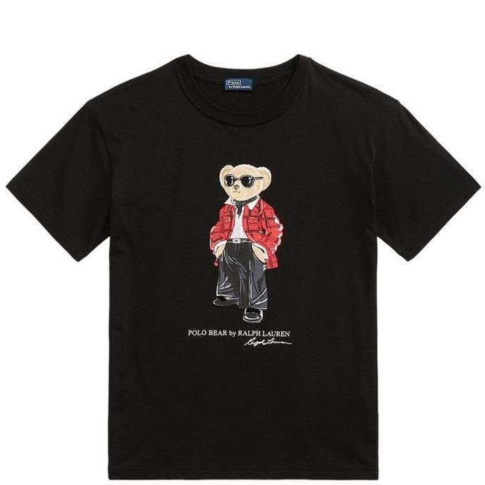 POLO RALPH LAUREN Marškinėliai trump. rankovėmis moterims, Juoda, Hlidy bear short sleeve tee 1