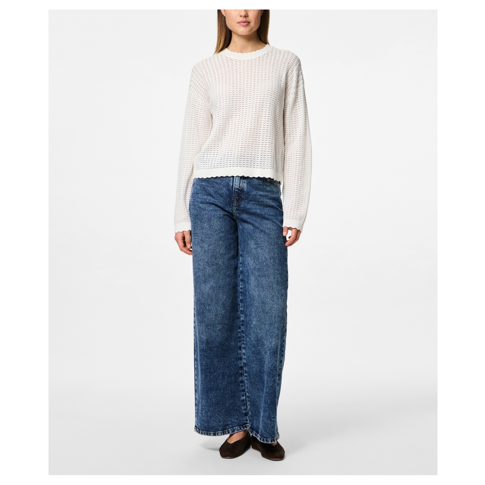 PIECES Megztinis moterims, Balta, Scout 2