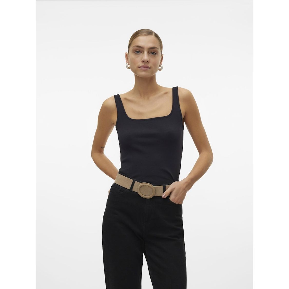 VERO MODA Marškinėliai moterims, Juoda, Vmchloe t-shirts 3
