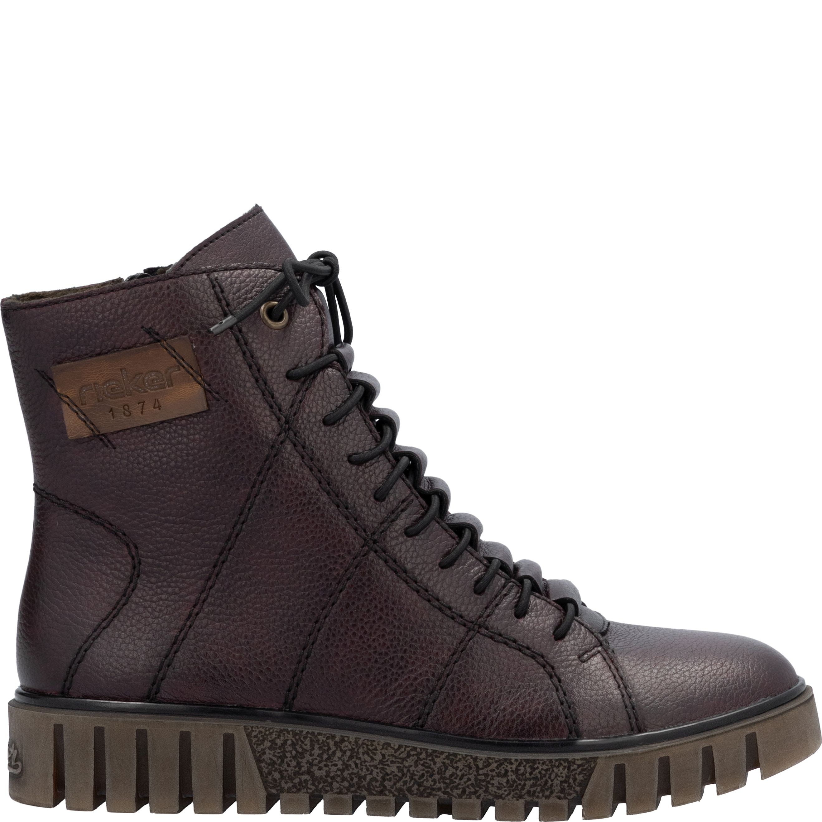 RIEKER Aulinukai moterims, Raudona, Ladies mid height boots 3