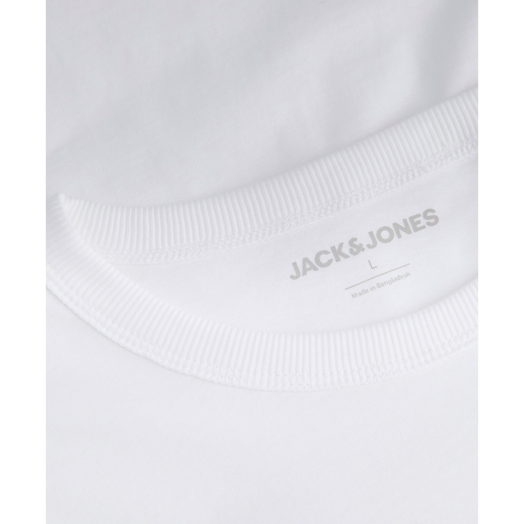 JACK & JONES Marškinėliai vyrams, Balta, College logo ss 5