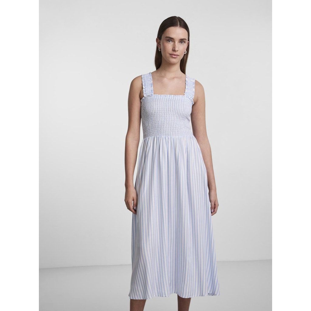 PIECES Midi suknelė moterims, Mėlyna, PCKORAH STRAP MIDI DR 1