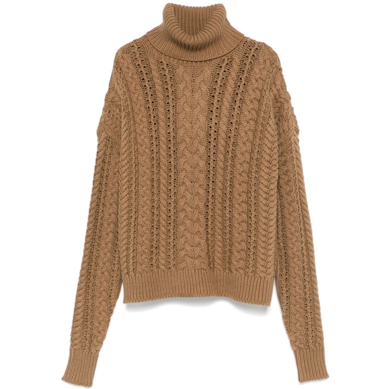 LAUREN RALPH LAUREN Megztinis moterims, Ruda, Furqan long sleeve pullover