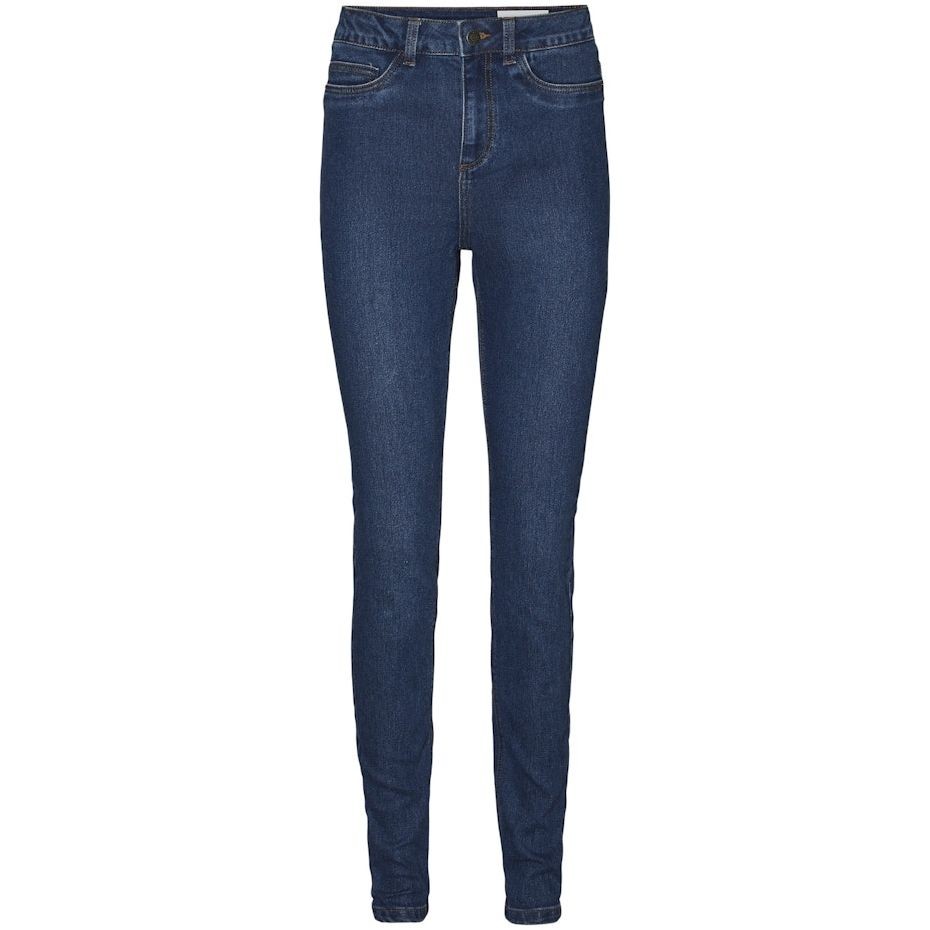 NOISY MAY Tiesūs džinsai moterims, Mėlyna, NMGAGA MID -HIGH SKIN 1