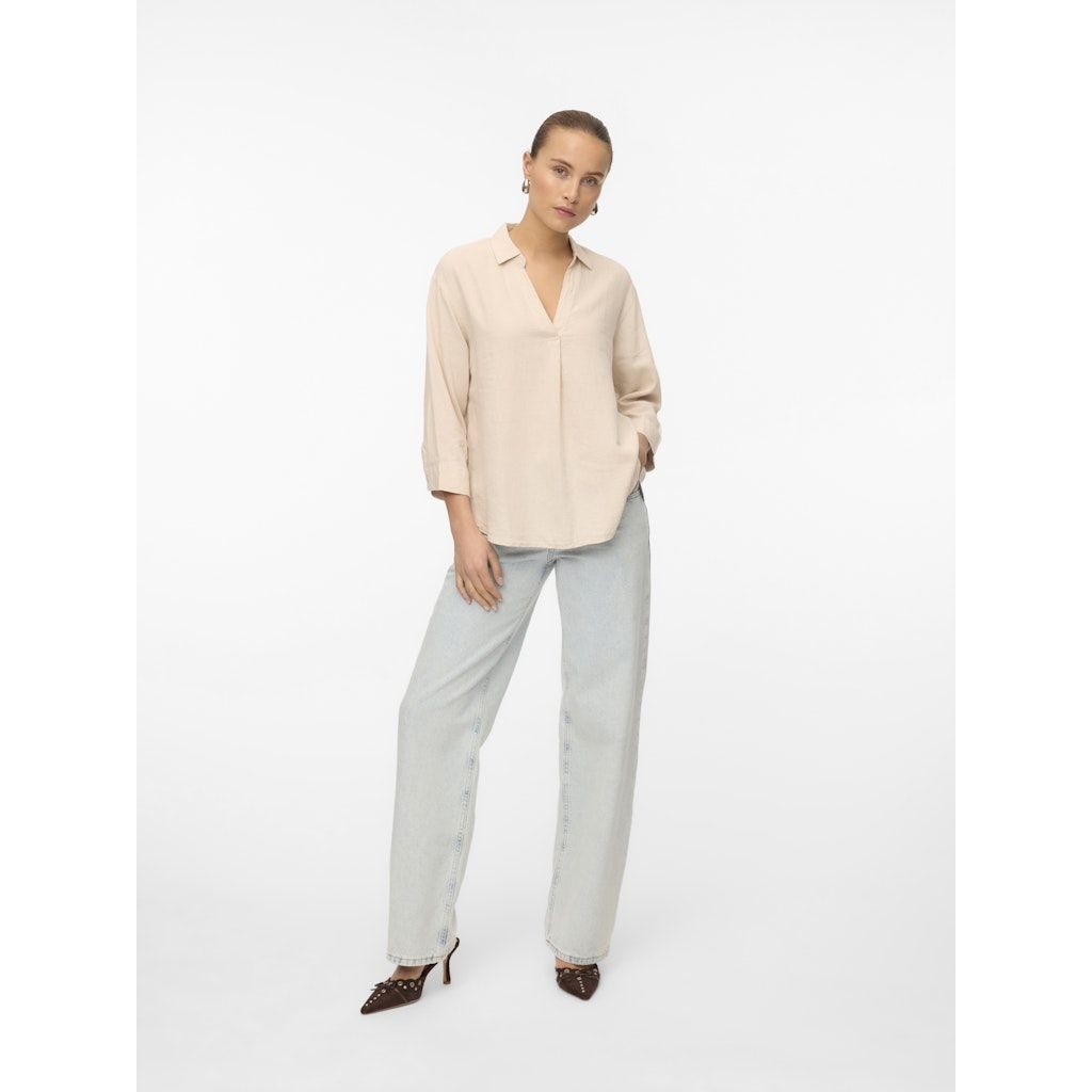 VERO MODA Palaidinės moterims, Balta, Linn top 3