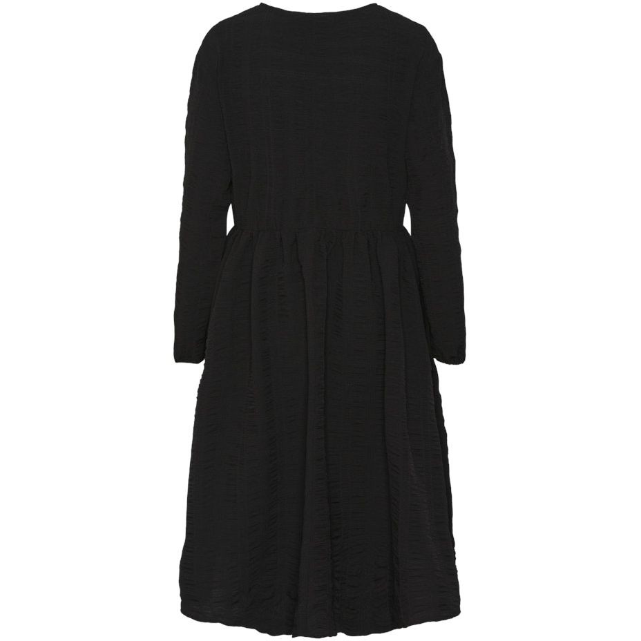 PIECES Midi suknelė moterims, Juoda, PCJOANNA LS MIDI DRE 2