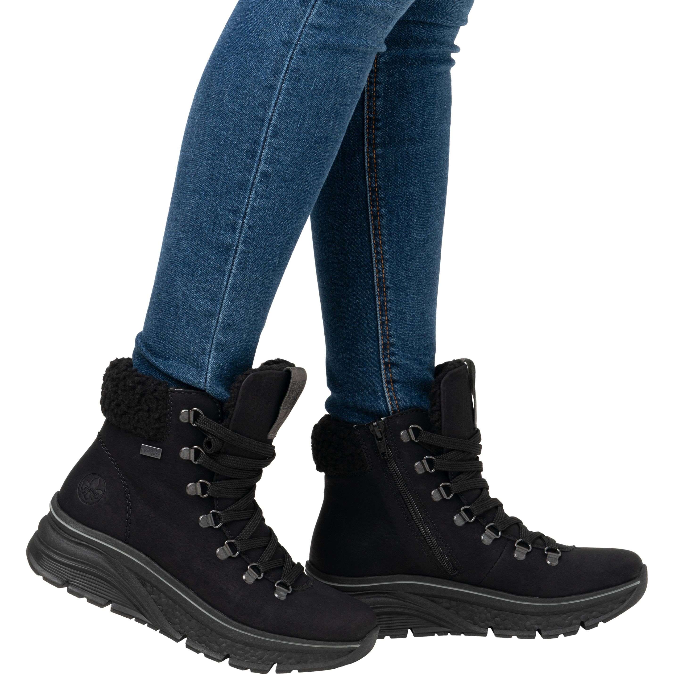 RIEKER Aulinukai moterims, Juoda, Ladies mid height boots 2