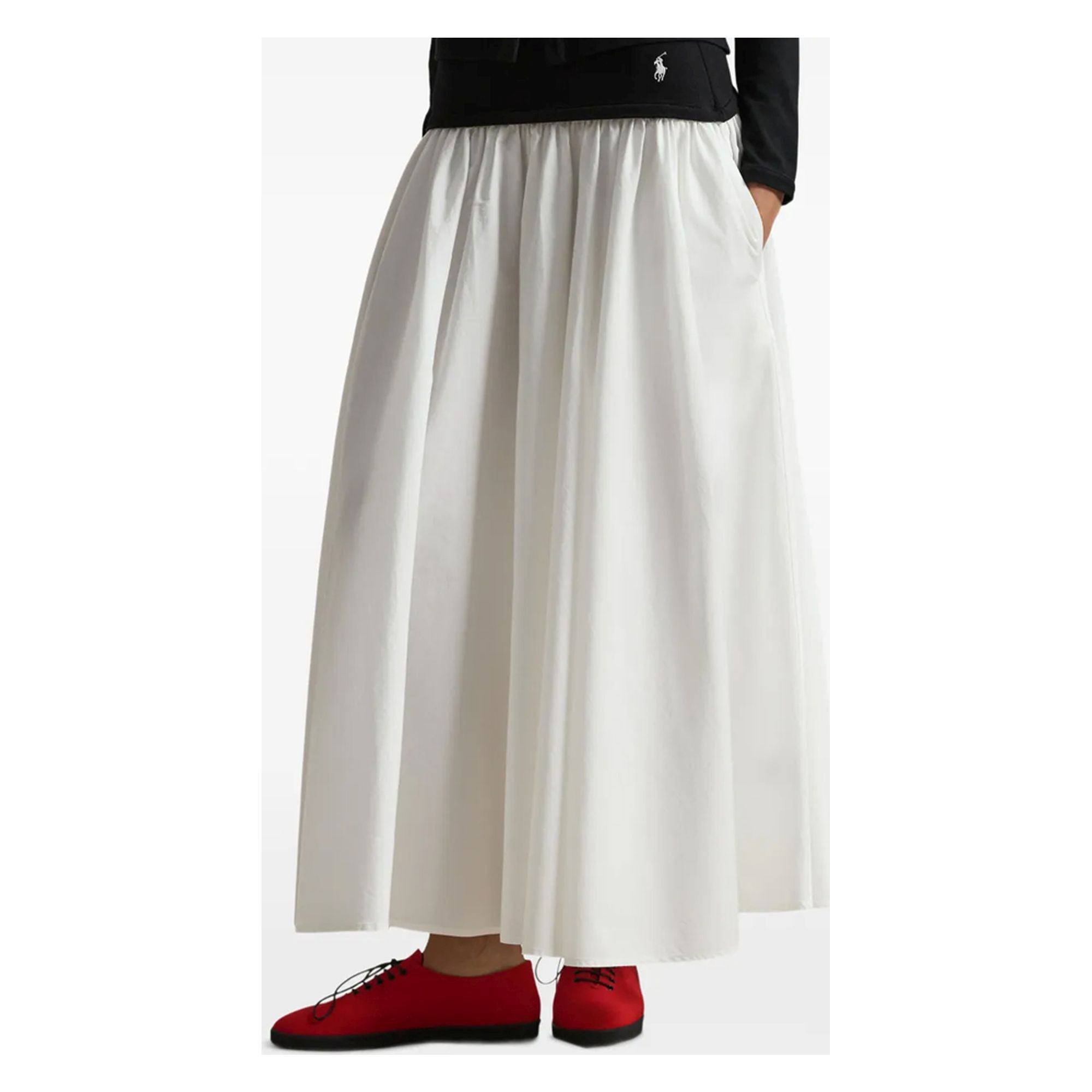 POLO RALPH LAUREN Midi sijonas moterims, Balta, Woven-a line-skirt 2