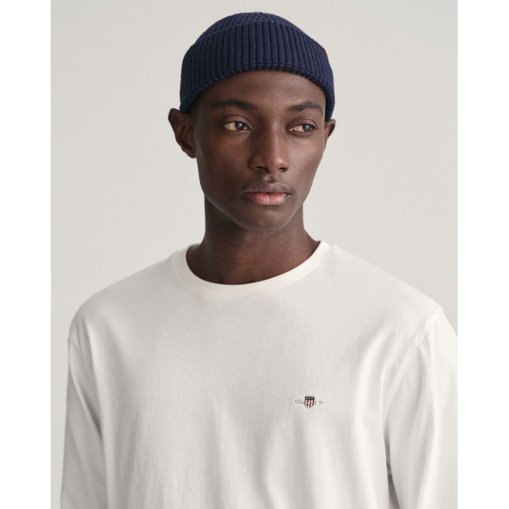 GANT Marškinėliai ilgom. rankovėmis vyrams, Smėlio, Reg shield ls t-shirt 9