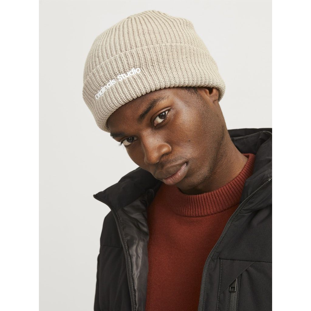 JACK & JONES Skrybėlė vyrams, Pilka, Vester bro beanie 5