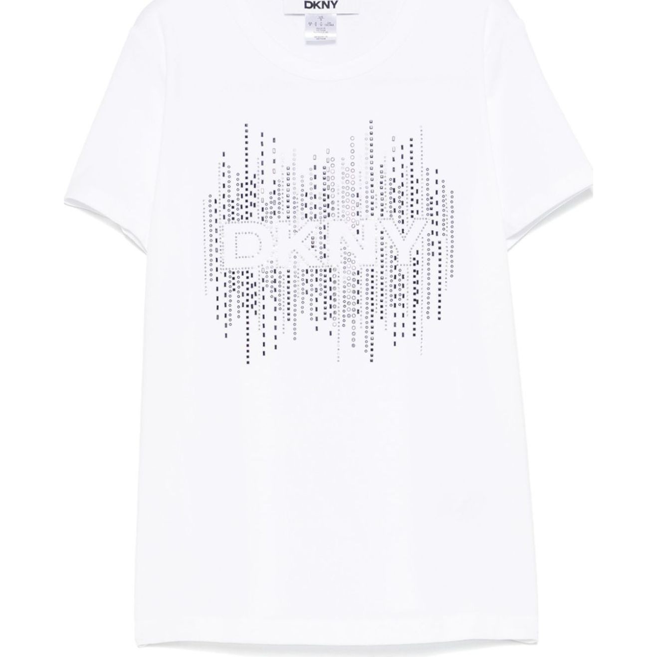 DKNY Marškinėliai trump. rankovėmis moterims, Balta, S/s logo tee