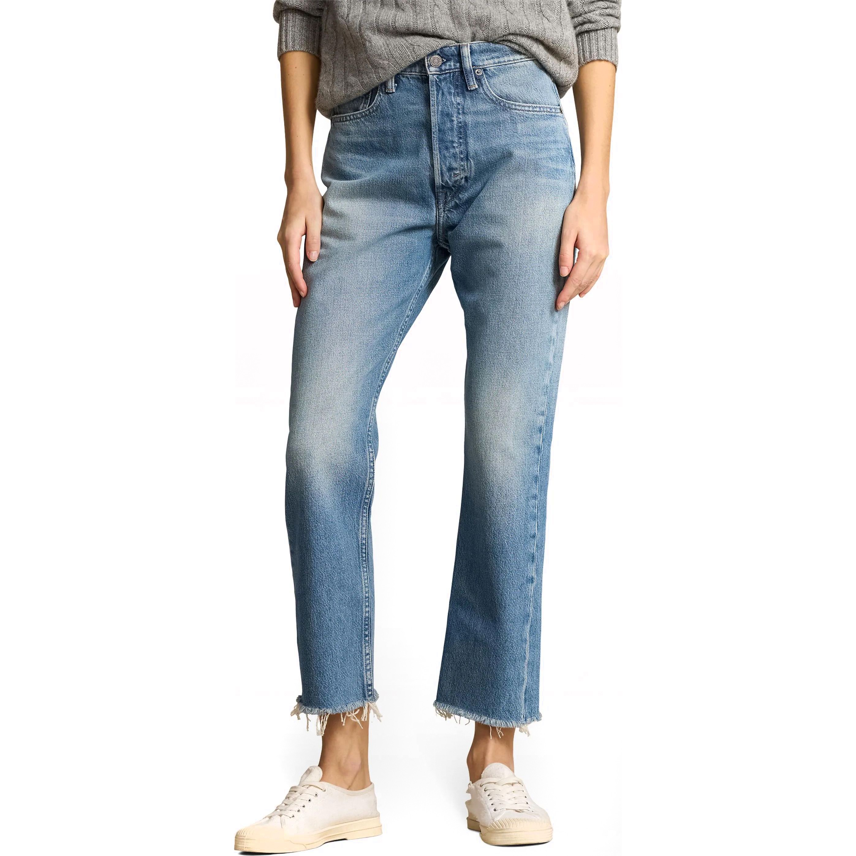 POLO RALPH LAUREN Tiesūs džinsai moterims, Mėlyna, Rigid straight 1