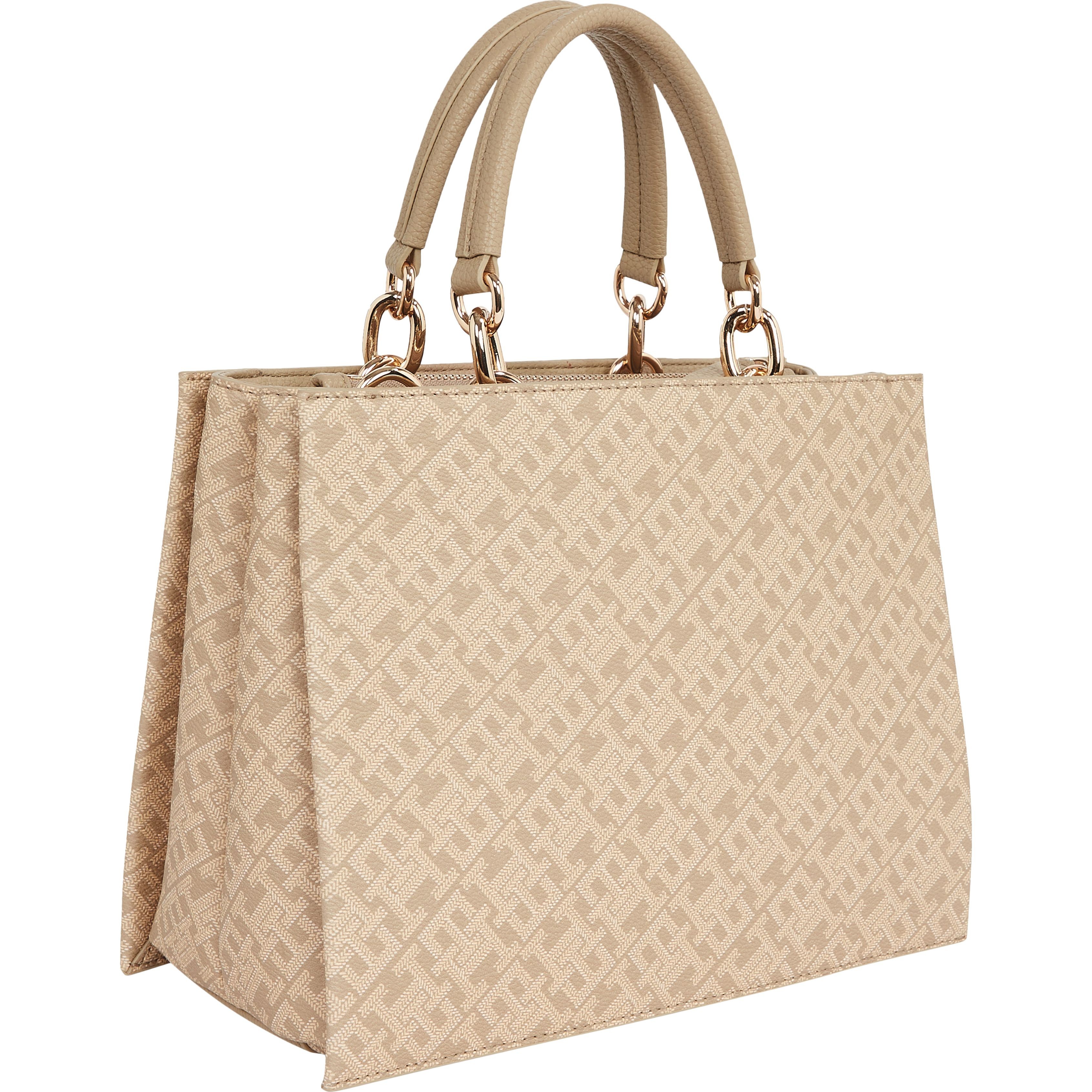 TOMMY HILFIGER Rankinė per petį moterims, Smėlio, Her mini tote mono 2