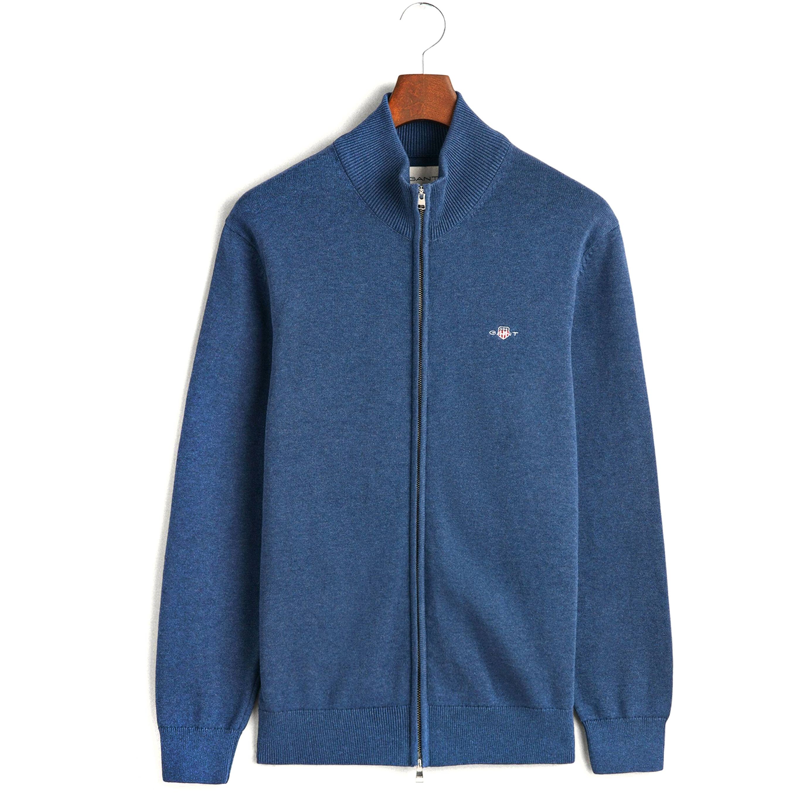 GANT Kardiganas vyrams, Mėlyna, CASUAL COTTON ZIP 1