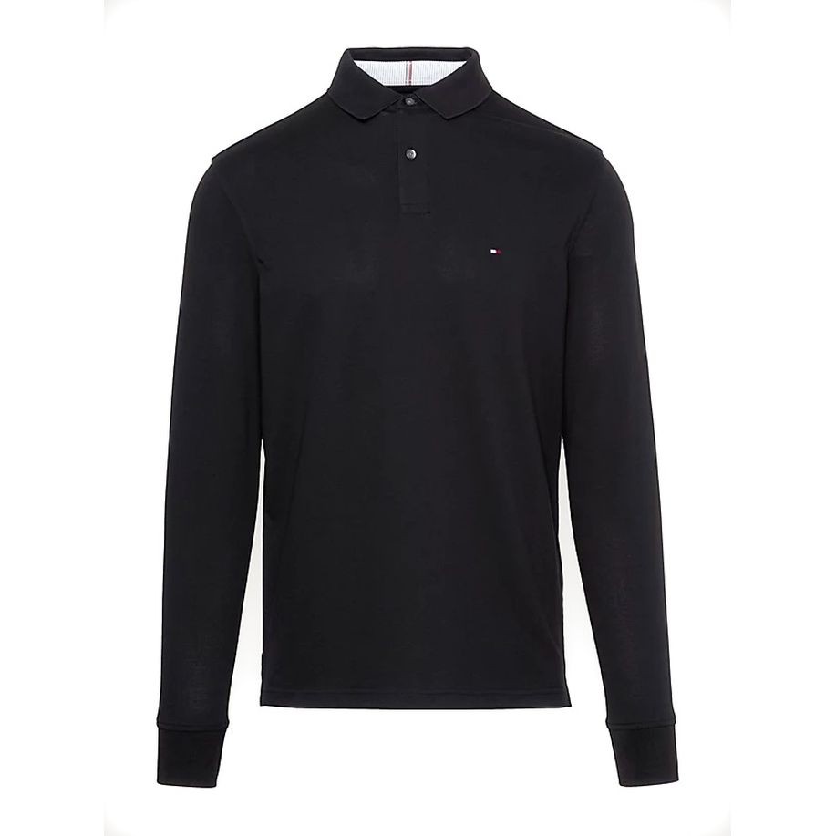TOMMY HILFIGER Polo marškiniai ilgos rank. vyrams, Juoda, 1985 regular ls polo 1