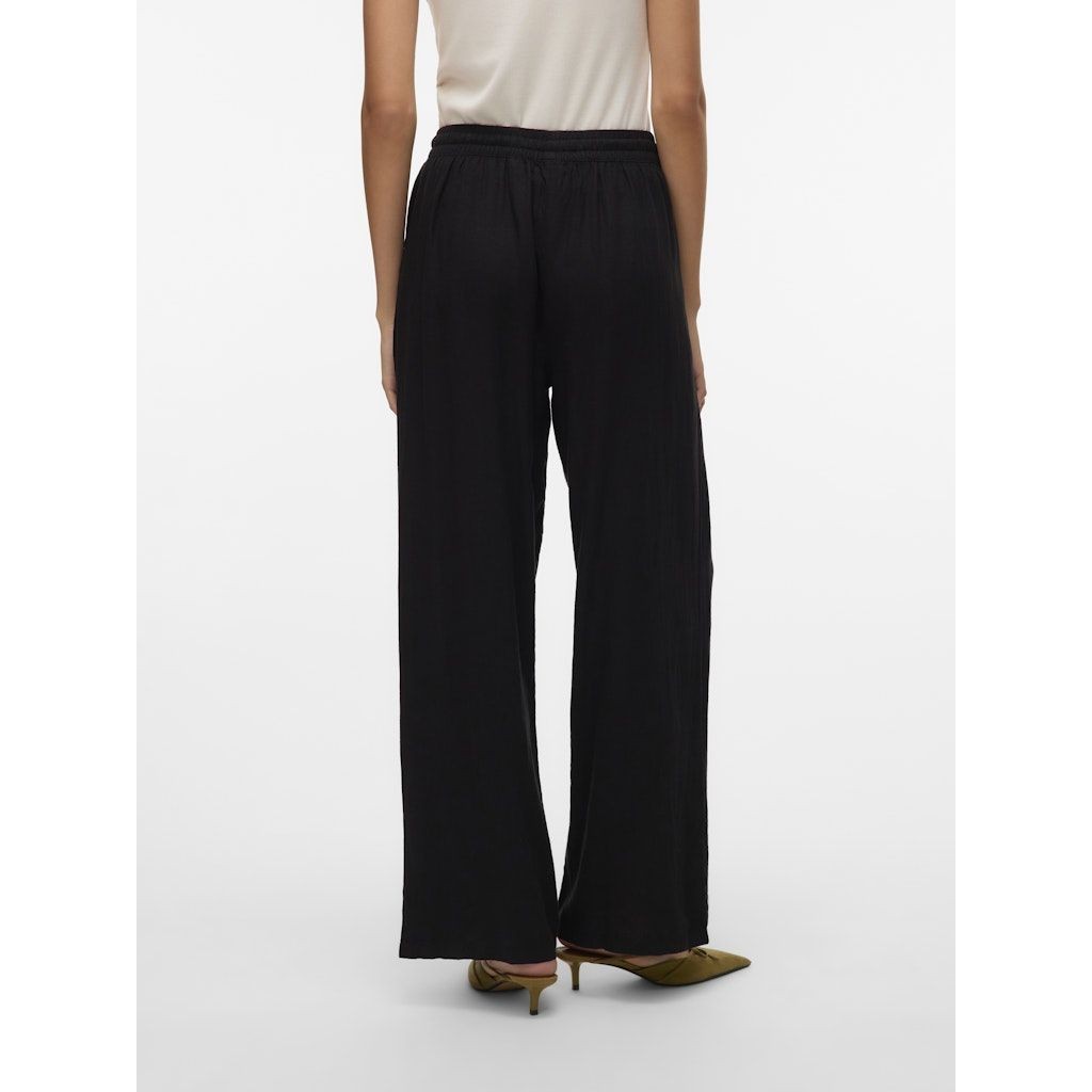 VERO MODA Kelnės moterims, Juoda, Linn pants 2