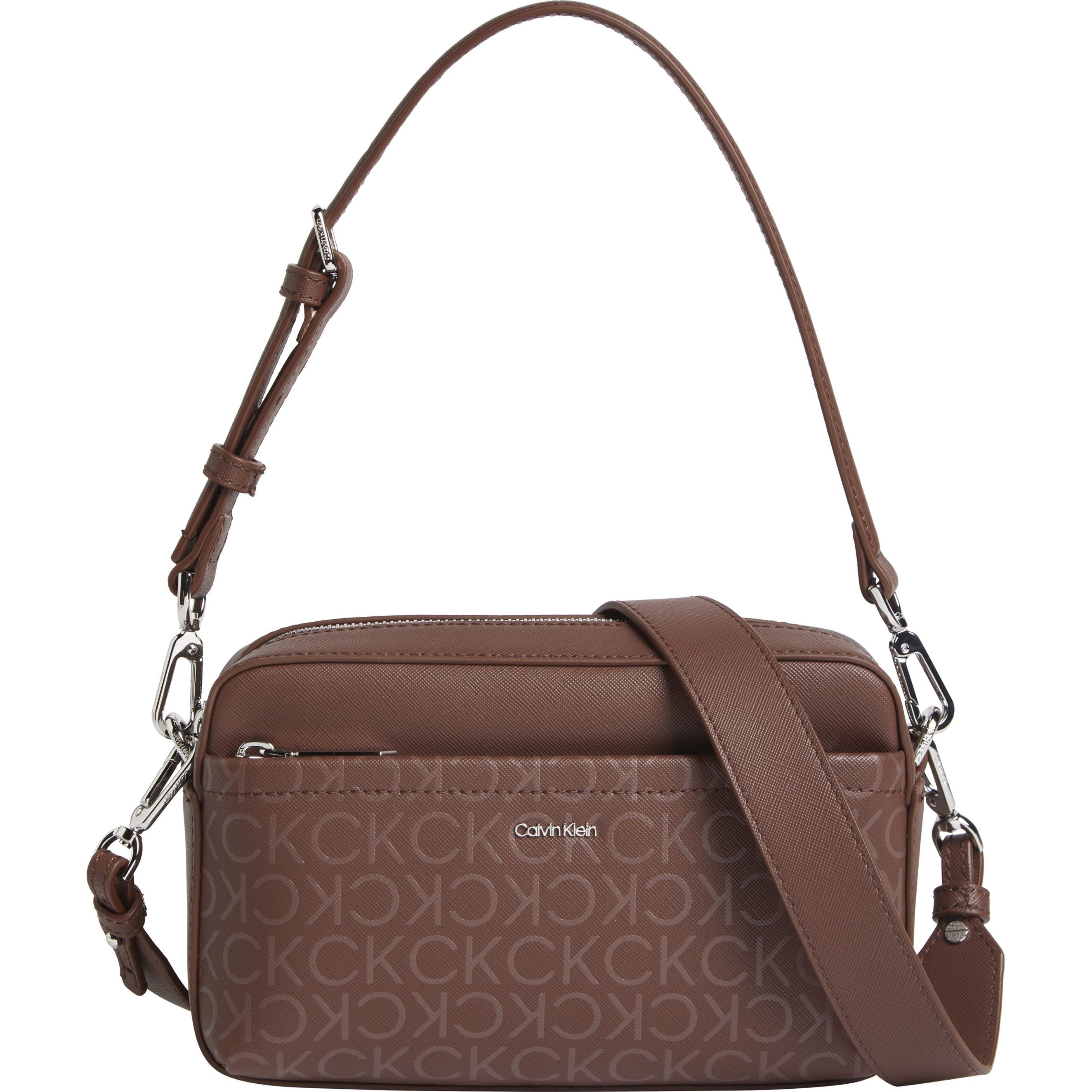 CALVIN KLEIN Rankinė per petį moterims, Ruda, Must conv camera bag 1