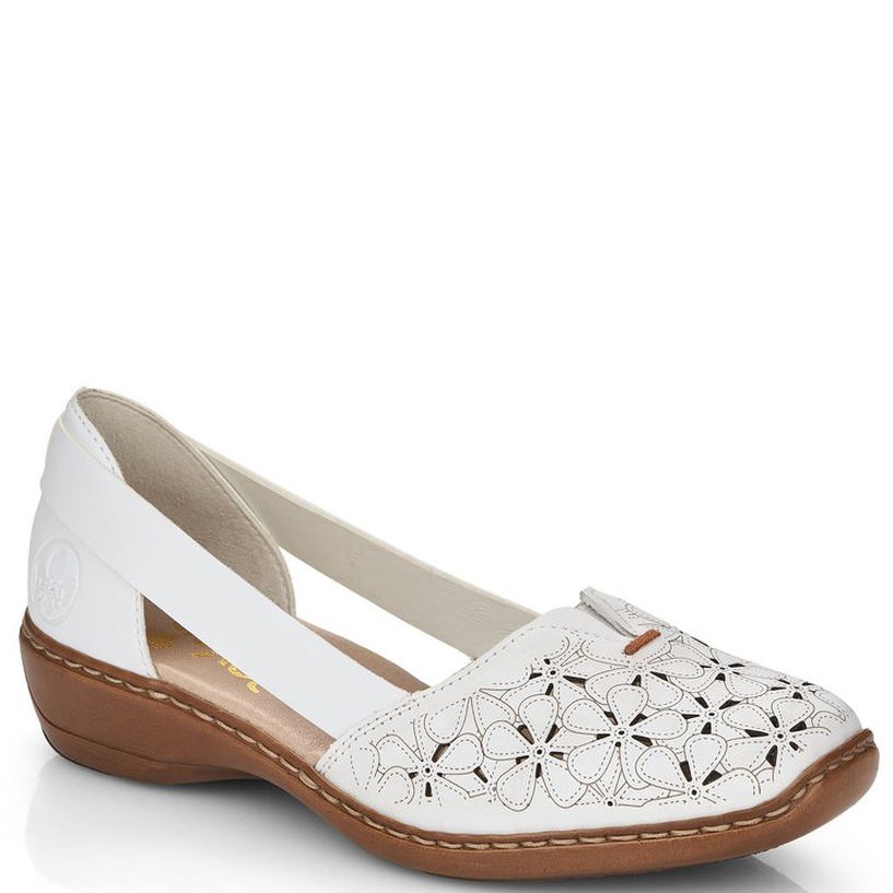 RIEKER Laisvalaikio bateliai moterims, Balta, LEISURE 1