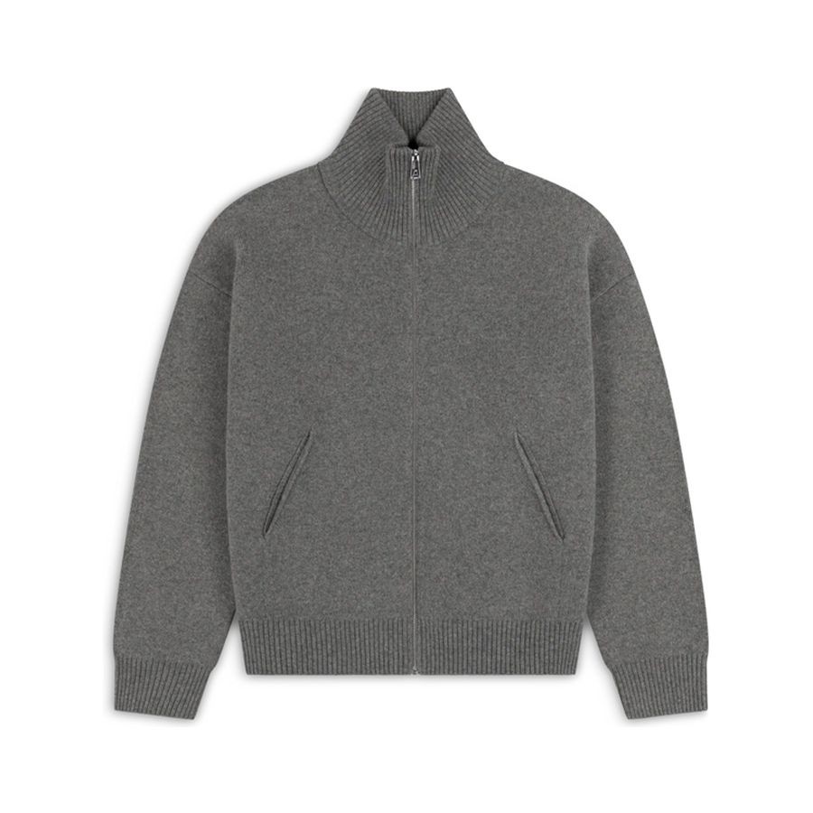 AXEL ARIGATO Megztinis vyrams, Pilka, Core zip-up sweater
