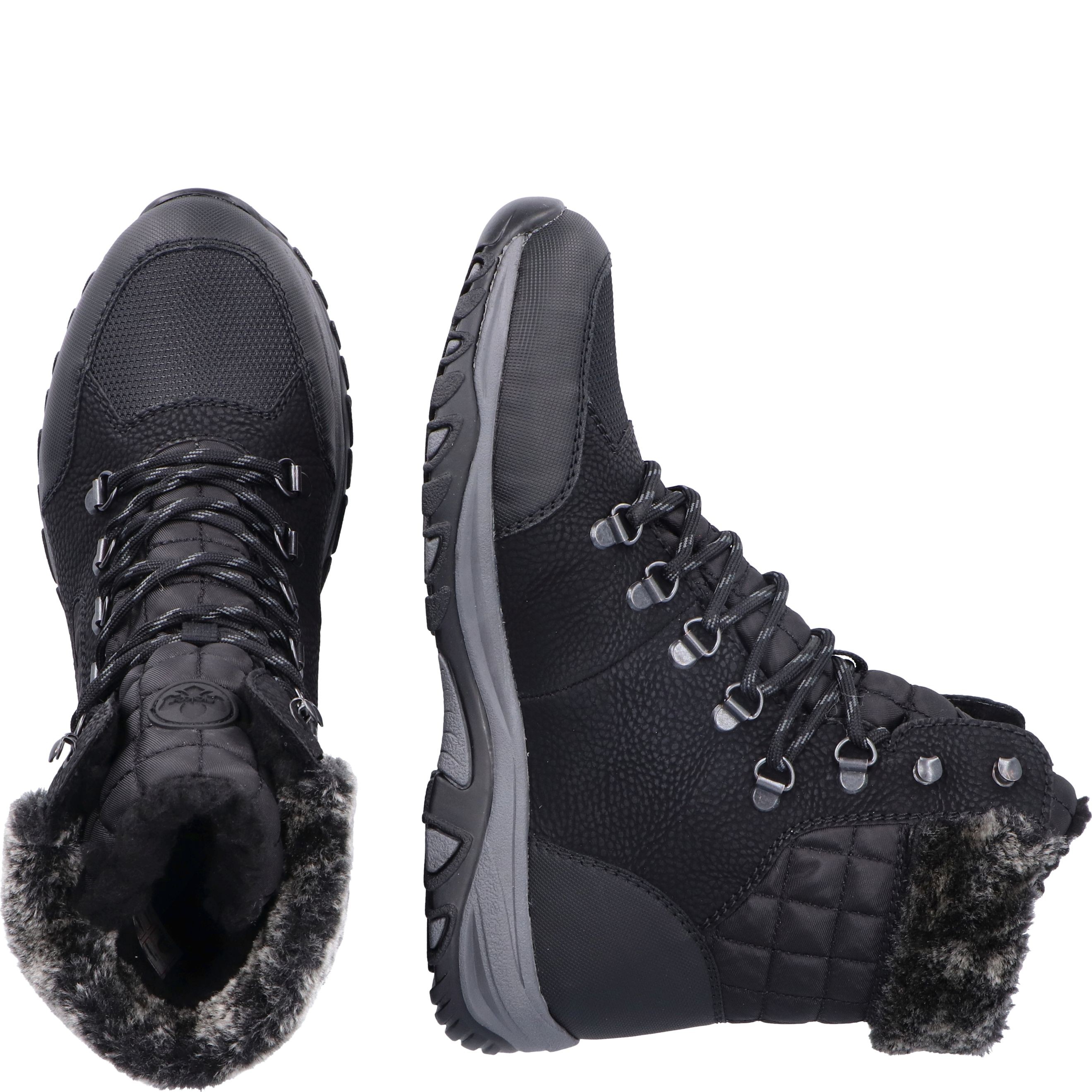 RIEKER Aulinukai moterims, Juoda, BOOTIES 12