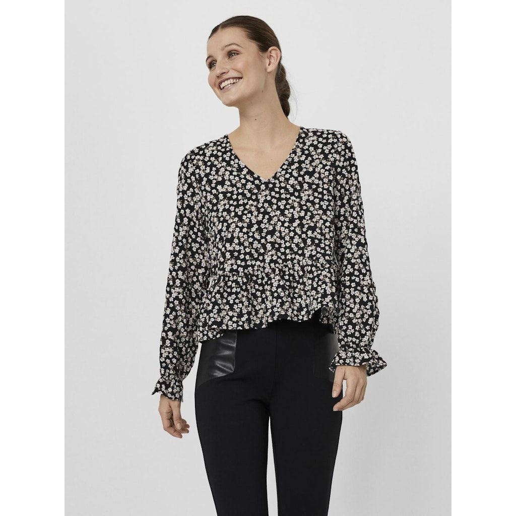 VERO MODA Palaidinės moterims, Juoda, VMSALINA LS CROPPED 2