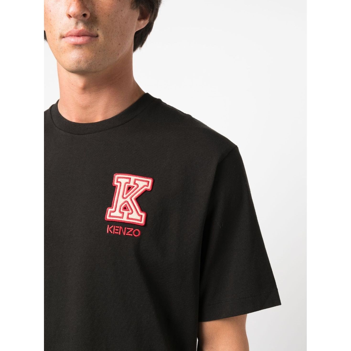 KENZO Marškinėliai trump. rankovėmis vyrams, Juoda, K. crest classic t-shirt 4