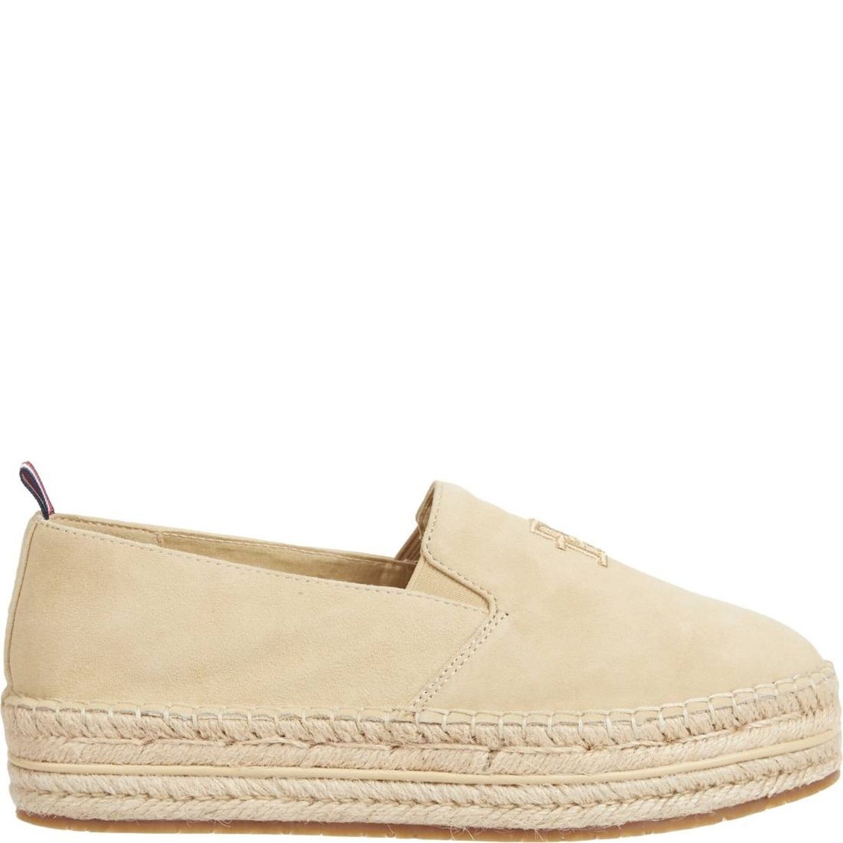 TOMMY HILFIGER Laisvalaikio bateliai moterims, Smėlio, Embroidered flatform leisure 1