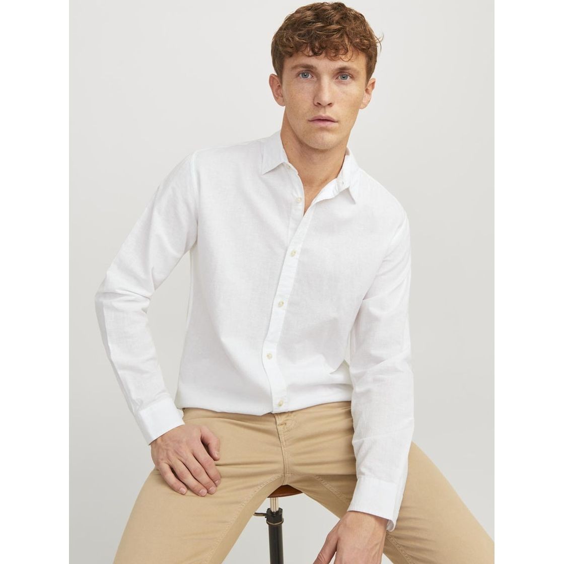 JACK & JONES Marškiniai vyrams, Balta, Jjesummer shirts 3