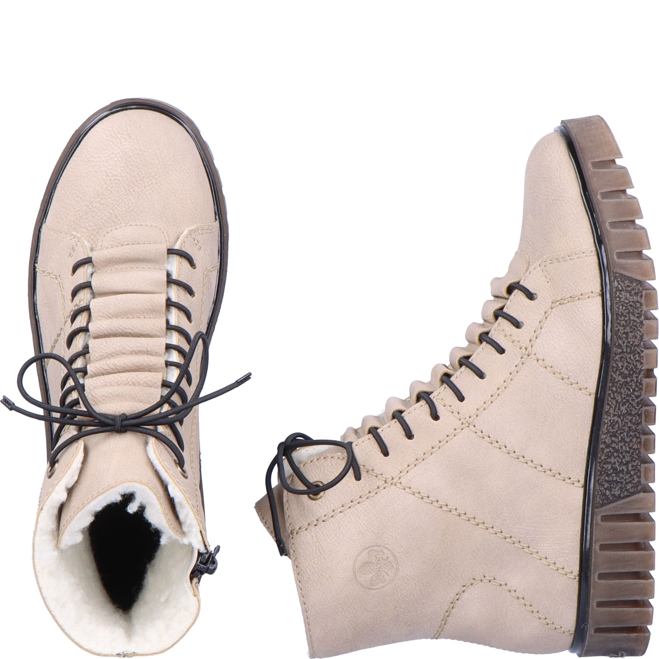 RIEKER Aulinukai moterims, Smėlio, BOOTIES 9