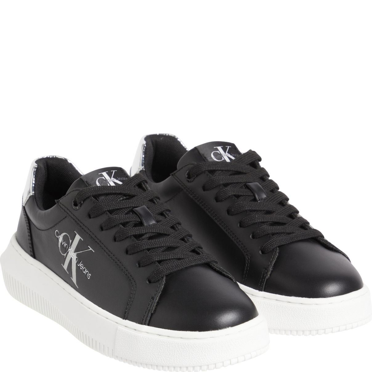 CALVIN KLEIN JEANS Sportiniai bateliai moterims, Juoda, Chunky cupsole mono sport shoe 1