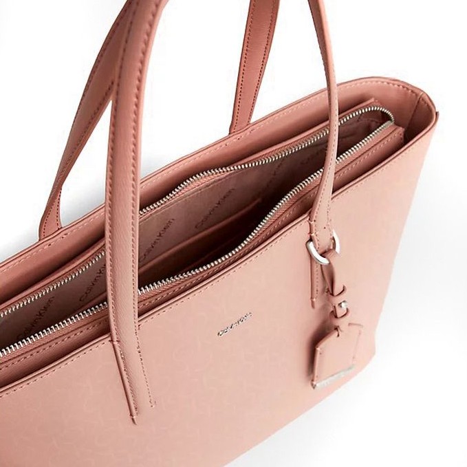 CALVIN KLEIN Pirkinių krepšys moterims, Rožinė, Must shopper tote bag 3