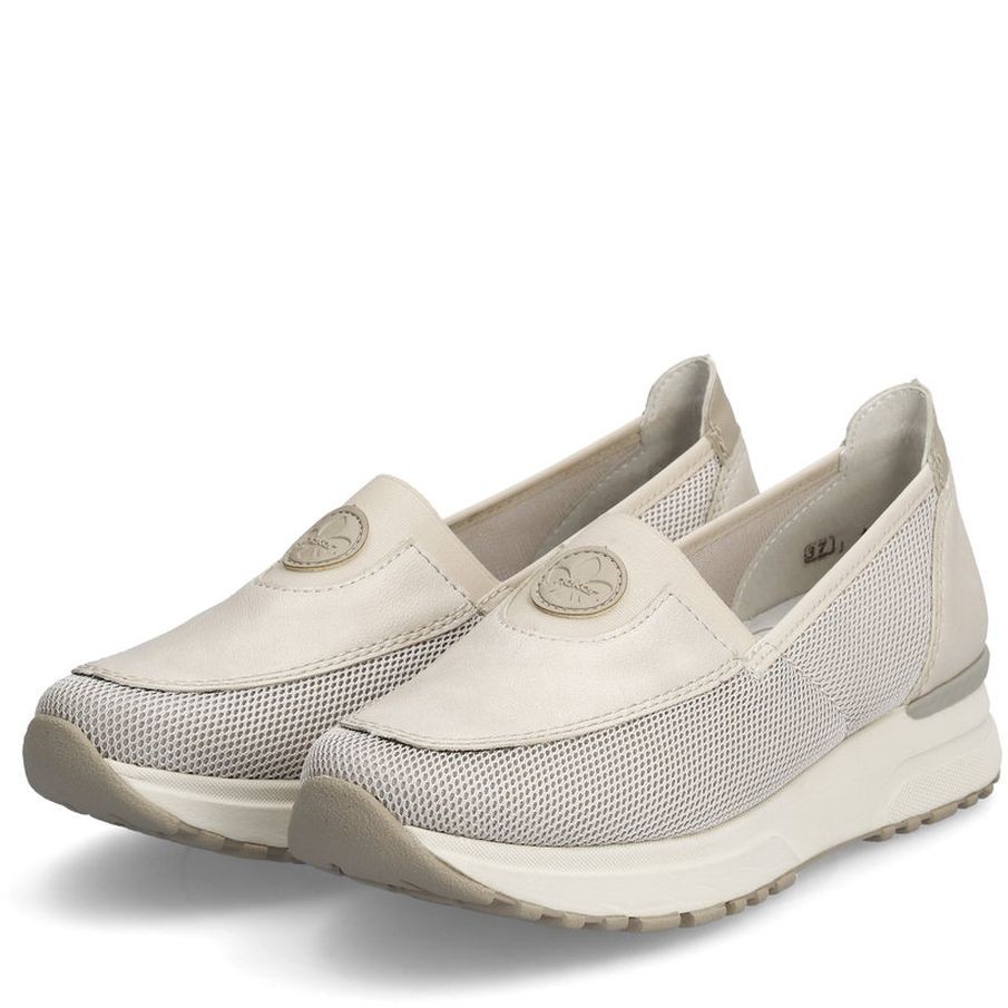 RIEKER Laisvalaikio bateliai moterims, Smėlio, LEISURE 10