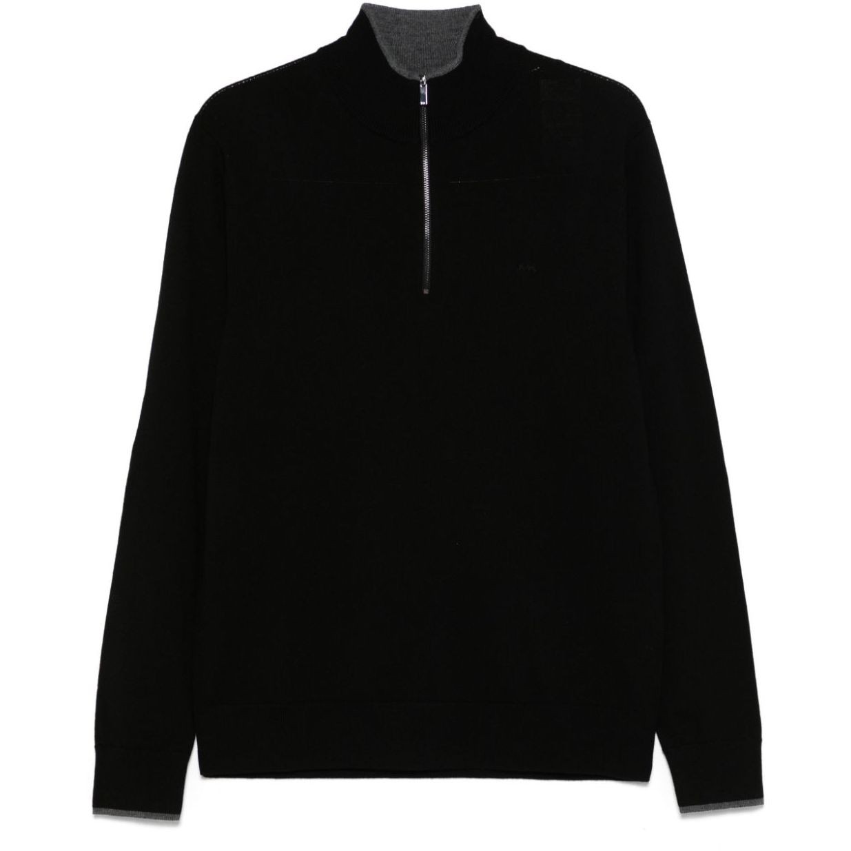 MICHAEL KORS Megztinis vyrams, Juoda, Logo-embroidered sweater 1